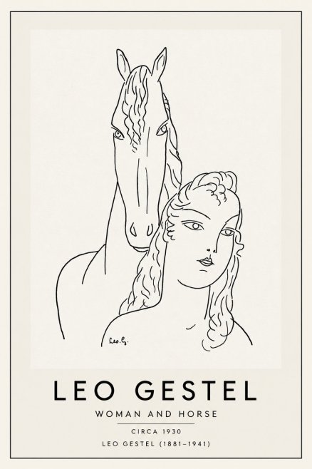 Leo Gestel Woman and Horse No3 - Plakat