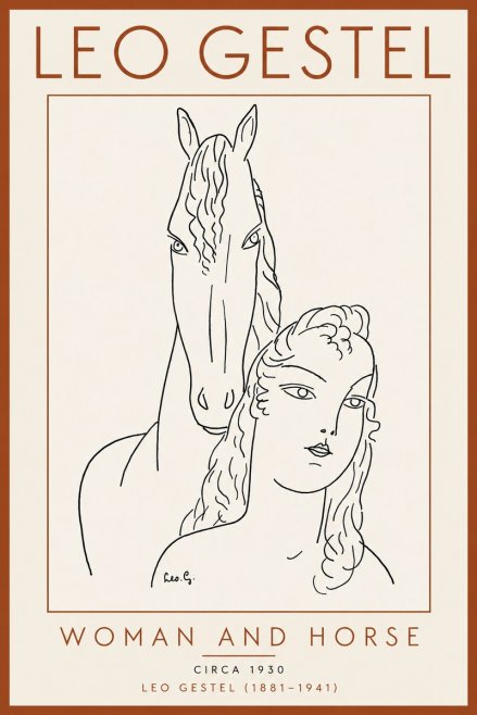 Leo Gestel Woman and Horse No5 - Plakat