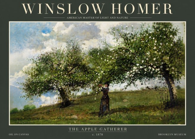 Winslow Homer The Apple Gatherer No4 - Plakat