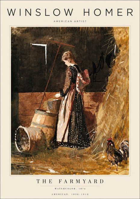 Winslow Homer The Farmyard No5 - Plakat