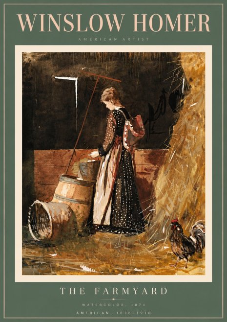 Winslow Homer The Farmyard No6 - Plakat