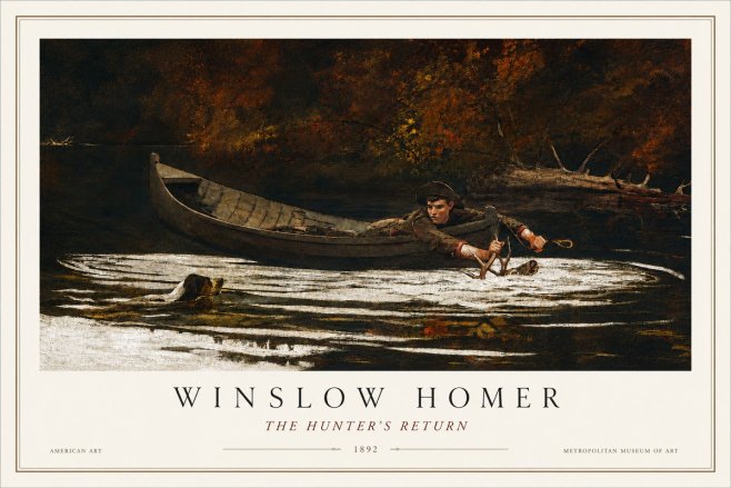 Winslow Homer The Hunter's Return No3 - Plakat