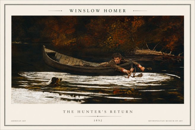 Winslow Homer The Hunter's Return No5 - Plakat