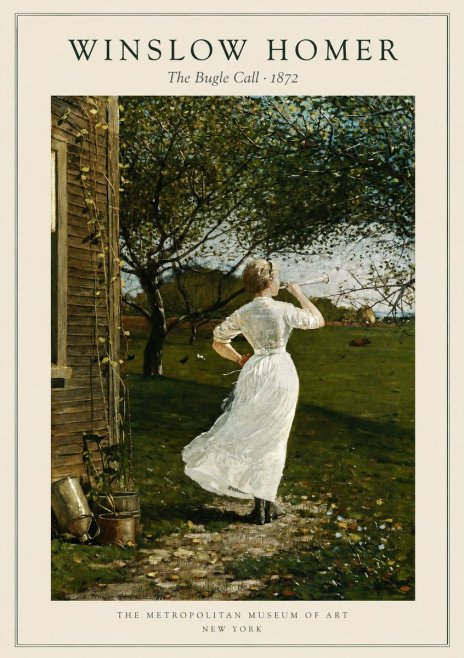 Winslow Homer The Bugle Call No1 - Plakat