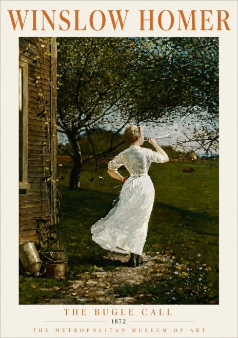 Winslow Homer The Bugle Call No4 - Plakat