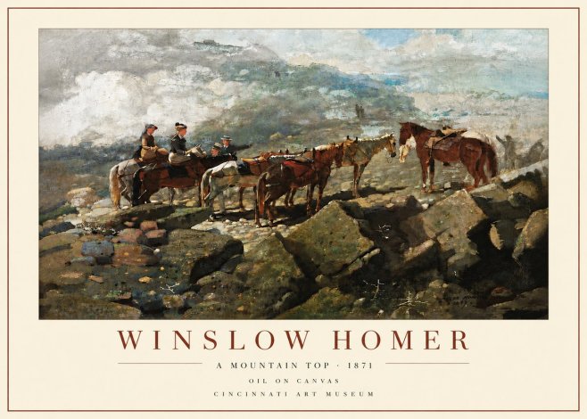 Winslow Homer A Mountain Top No6 - Plakat
