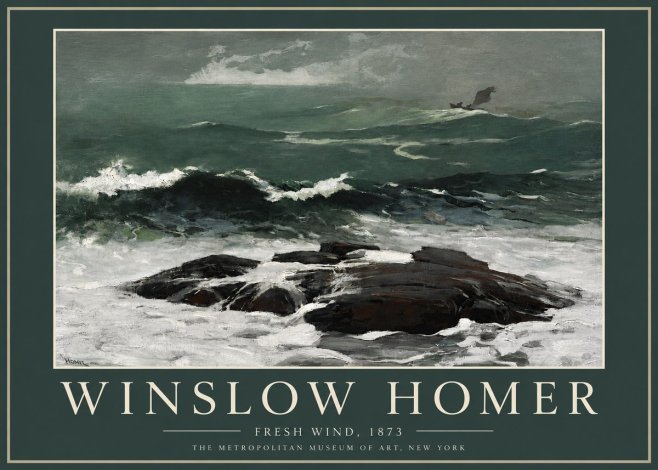 Winslow Homer Fresh Wind No4 - Plakat
