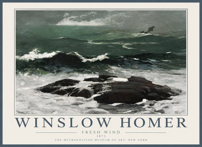 Winslow Homer Fresh Wind No5 - Plakat