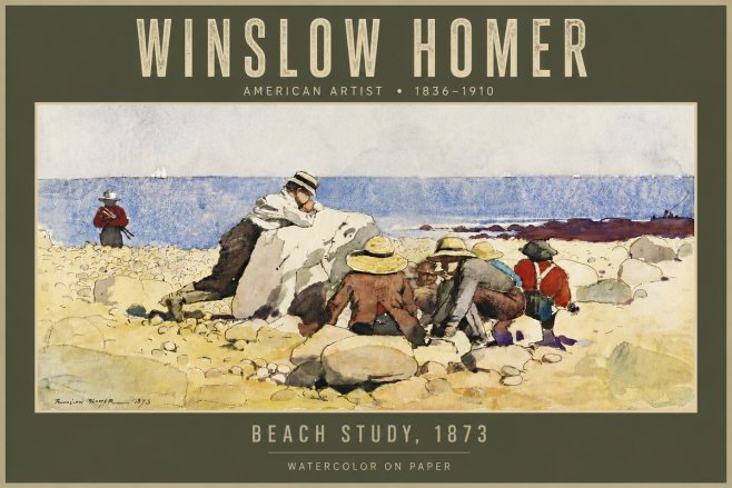 Winslow Homer Beach Study No5 - Plakat