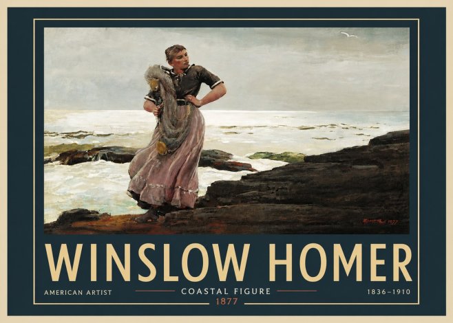 Winslow Homer Coastal Figure No5 - Plakat