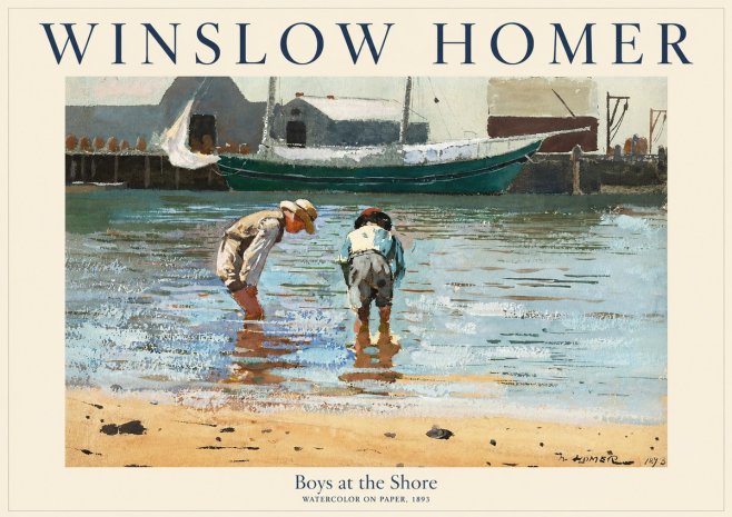 Winslow Homer Boys at the Shore No1 - Plakat