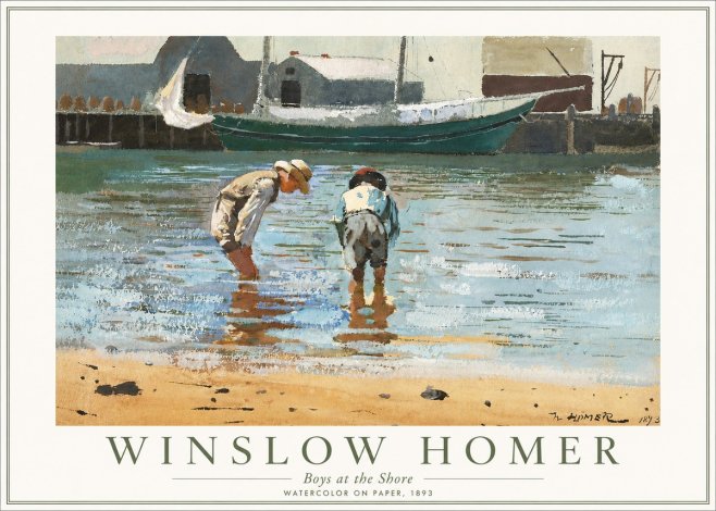 Winslow Homer Boys at the Shore No3 - Plakat