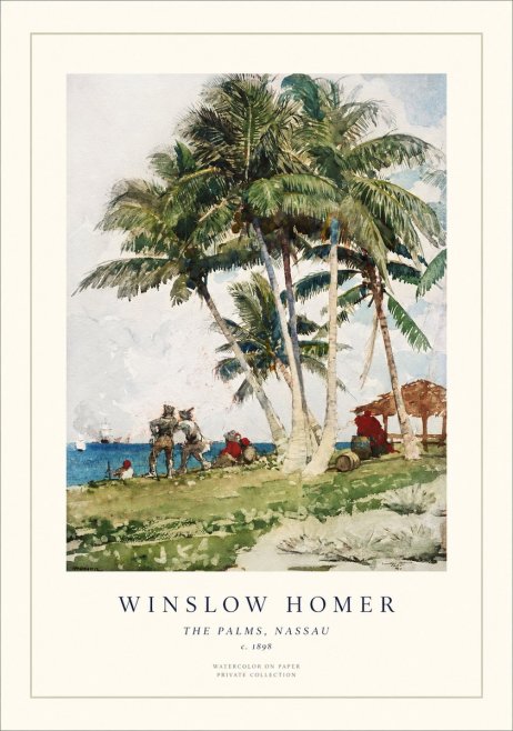 Winslow Homer The Palms, Nassau No1 - Plakat