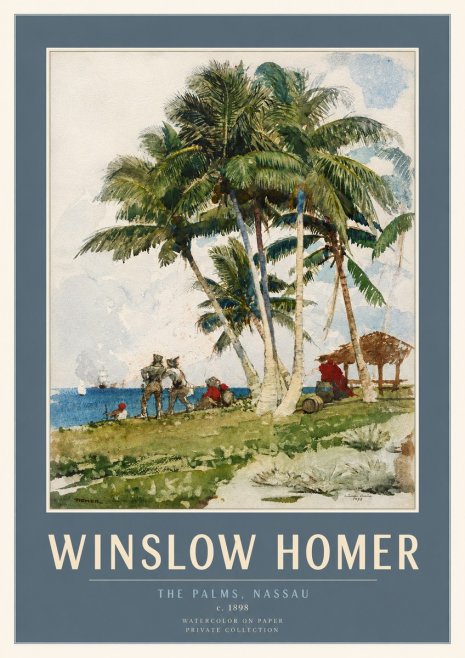 Winslow Homer The Palms, Nassau No3 - Plakat