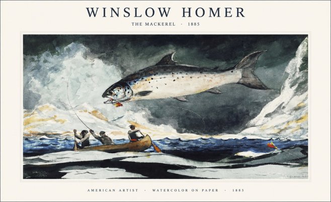 Winslow Homer The Mackerel No1 - Plakat