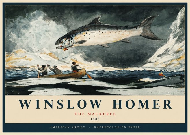 Winslow Homer The Mackerel No2 - Plakat