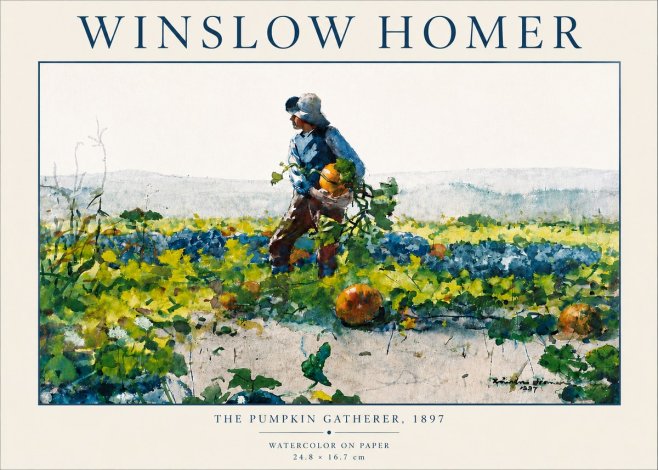 Winslow Homer The Pumpkin Gatherer, 1897 No5 - Plakat