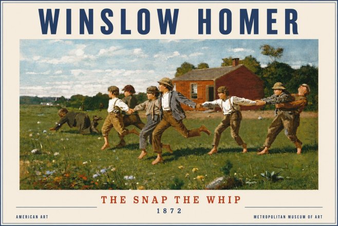 Winslow Homer The Snap the Whip No3 - Plakat
