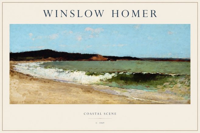 Winslow Homer Coastal Scene No1 - Plakat