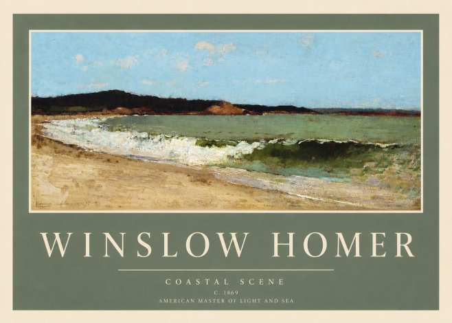 Winslow Homer Coastal Scene No3 - Plakat