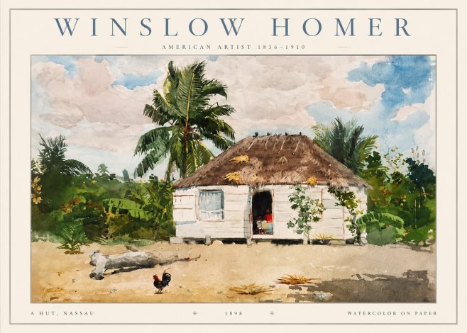 Winslow Homer A Hut, Nassau No2 - Plakat