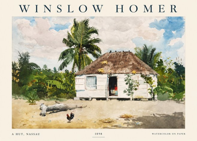 Winslow Homer A Hut, Nassau No3 - Plakat