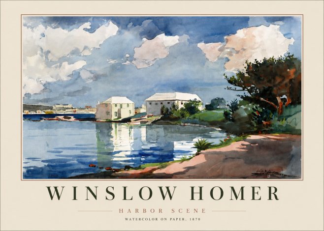 Winslow Homer Harbor Scene No3 - Plakat