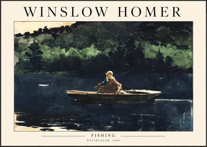 Winslow Homer Fishing No3 - Plakat