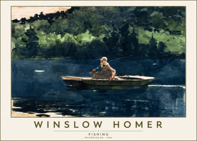 Winslow Homer Fishing No5 - Plakat