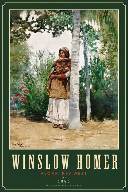 Winslow Homer Flora, Key West No6 - Plakat