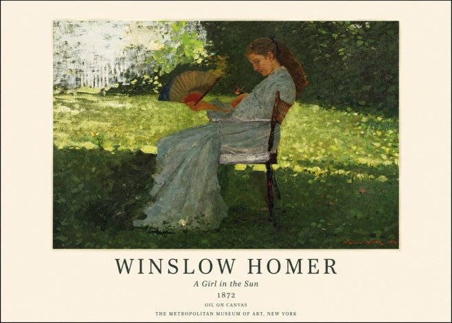Winslow Homer A Girl in the Sun No1 - Plakat