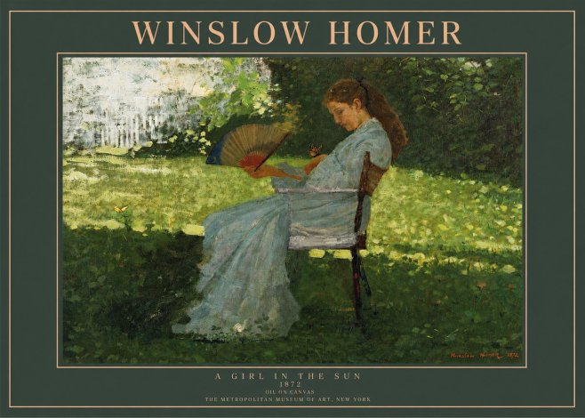 Winslow Homer A Girl in the Sun No2 - Plakat