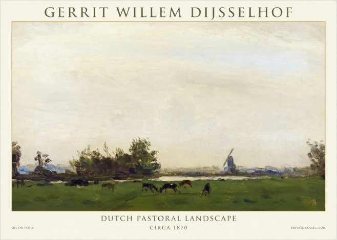 Gerrit Willem Dijsselhof Dutch Pastoral Landscape No1 - Plakat