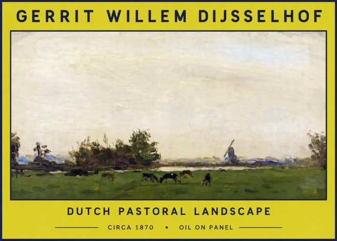 Gerrit Willem Dijsselhof Dutch Pastoral Landscape No5 - Plakat