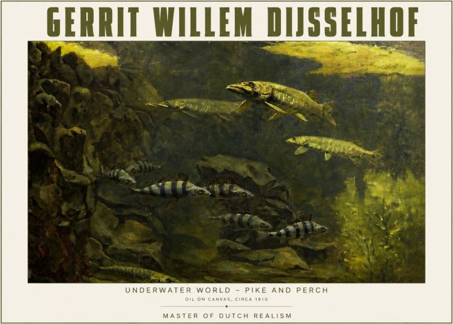 Gerrit Willem Dijsselhof Underwater Life No5 - Plakat