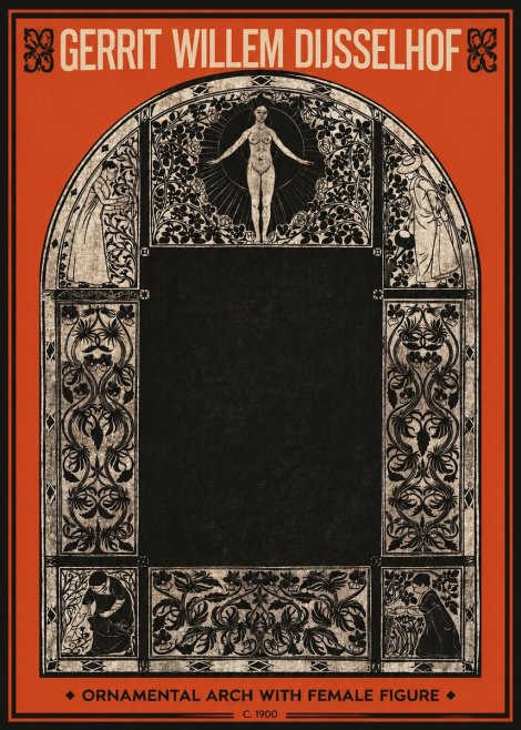 Gerrit Willem Dijsselhof Ornamental Composition - Design for a Printed Panel No3 - Plakat