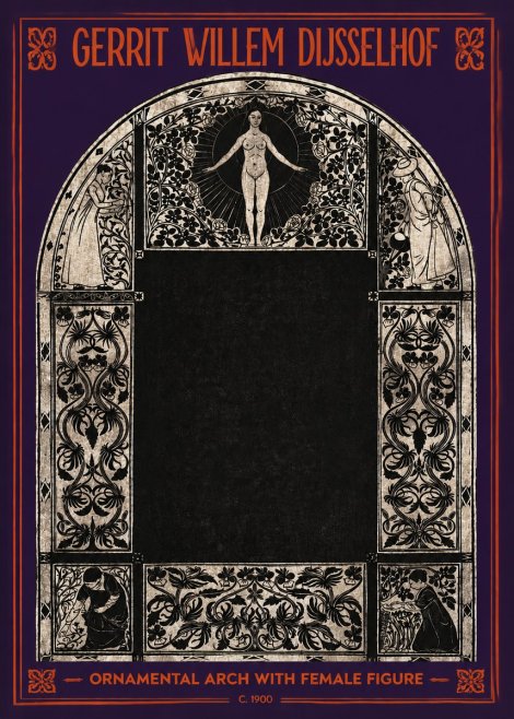 Gerrit Willem Dijsselhof Ornamental Composition - Design for a Printed Panel No5 - Plakat