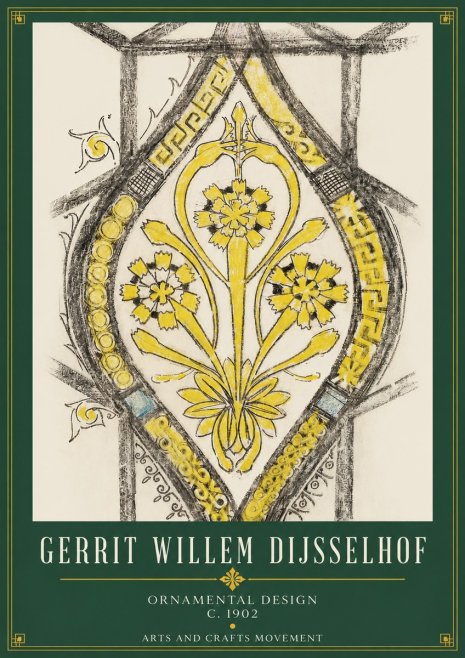 Gerrit Willem Dijsselhof Ornamental Design No3 - Plakat
