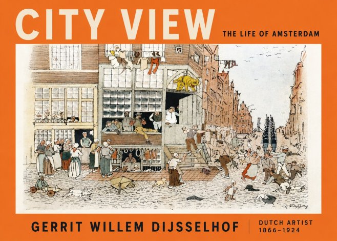 Gerrit Willem Dijsselhof Street Scene in Amsterdam No3 - Plakat