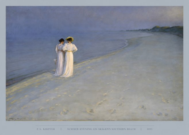 P.S. Krøyer Summer Evening on Skagen's Southern Beach No5 - Plakat