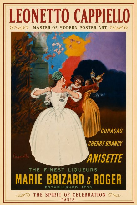 Leonetto Cappiello Marie Brizard & Roger - the Finest Liqueurs No5 - Plakat