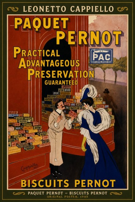 Leonetto Cappiello Paquet Pernot – Biscuits Pernot No6 - Plakat