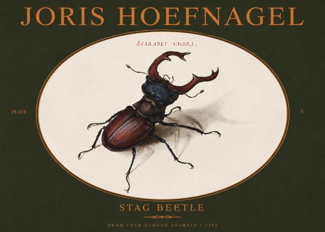 Joris Hoefnagel Stag Beetle No2 - Plakat