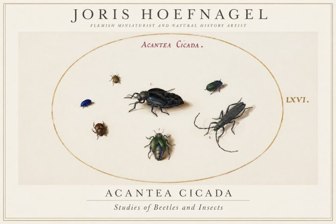 Joris Hoefnagel Acanthia Cicada No2 - Plakat