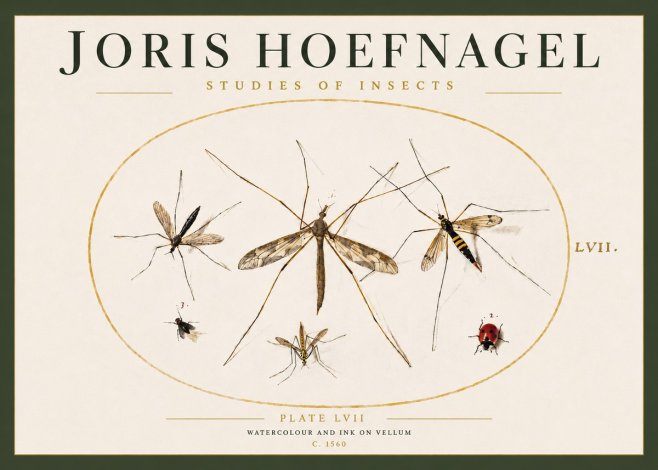 Joris Hoefnagel Studies of Insects II No3 - Plakat