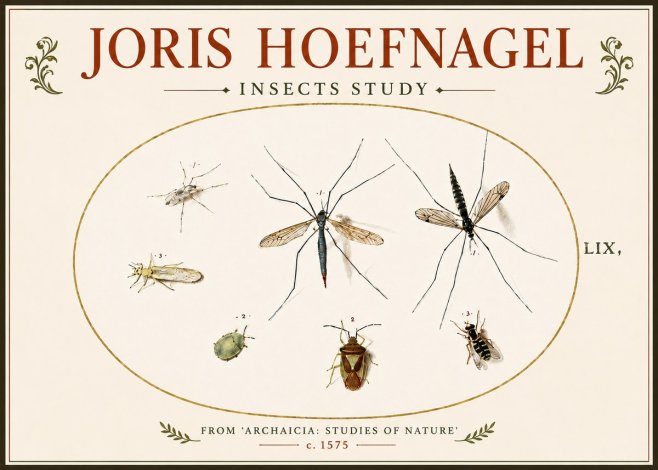 Joris Hoefnagel Insects Study I No6 - Plakat