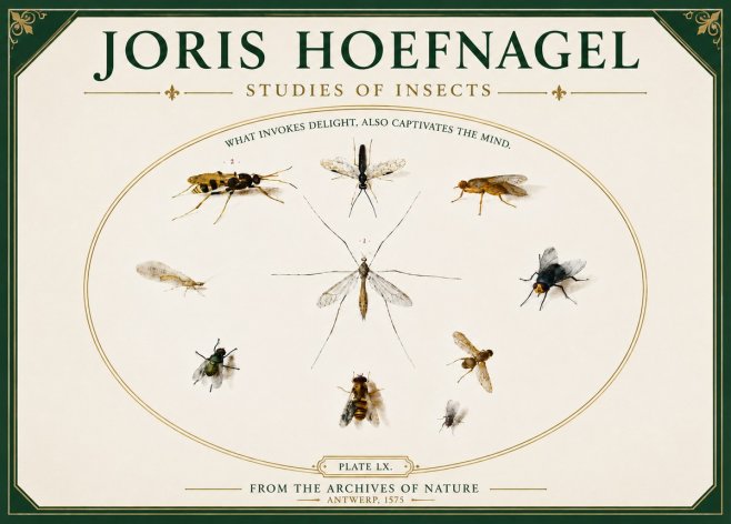 Joris Hoefnagel Studies of Insects III No5 - Plakat