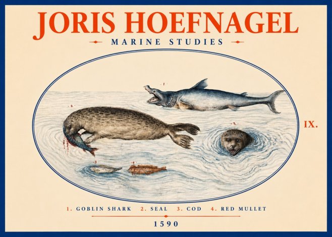 Joris Hoefnagel Marine Studies No2 - Plakat