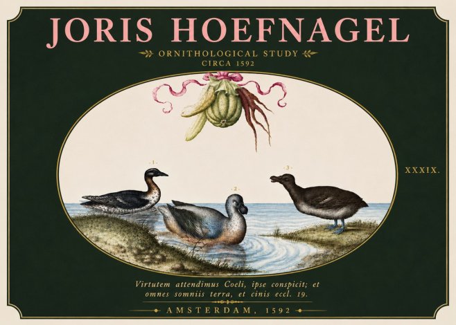 Joris Hoefnagel Ornithological Study No6 - Plakat