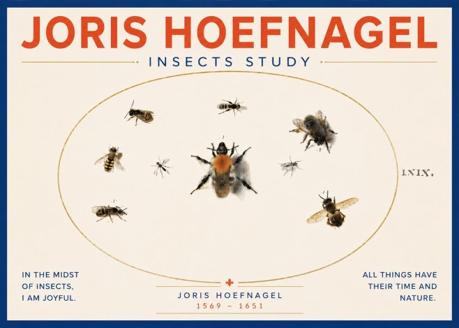 Joris Hoefnagel Insects Study II No4 - Plakat